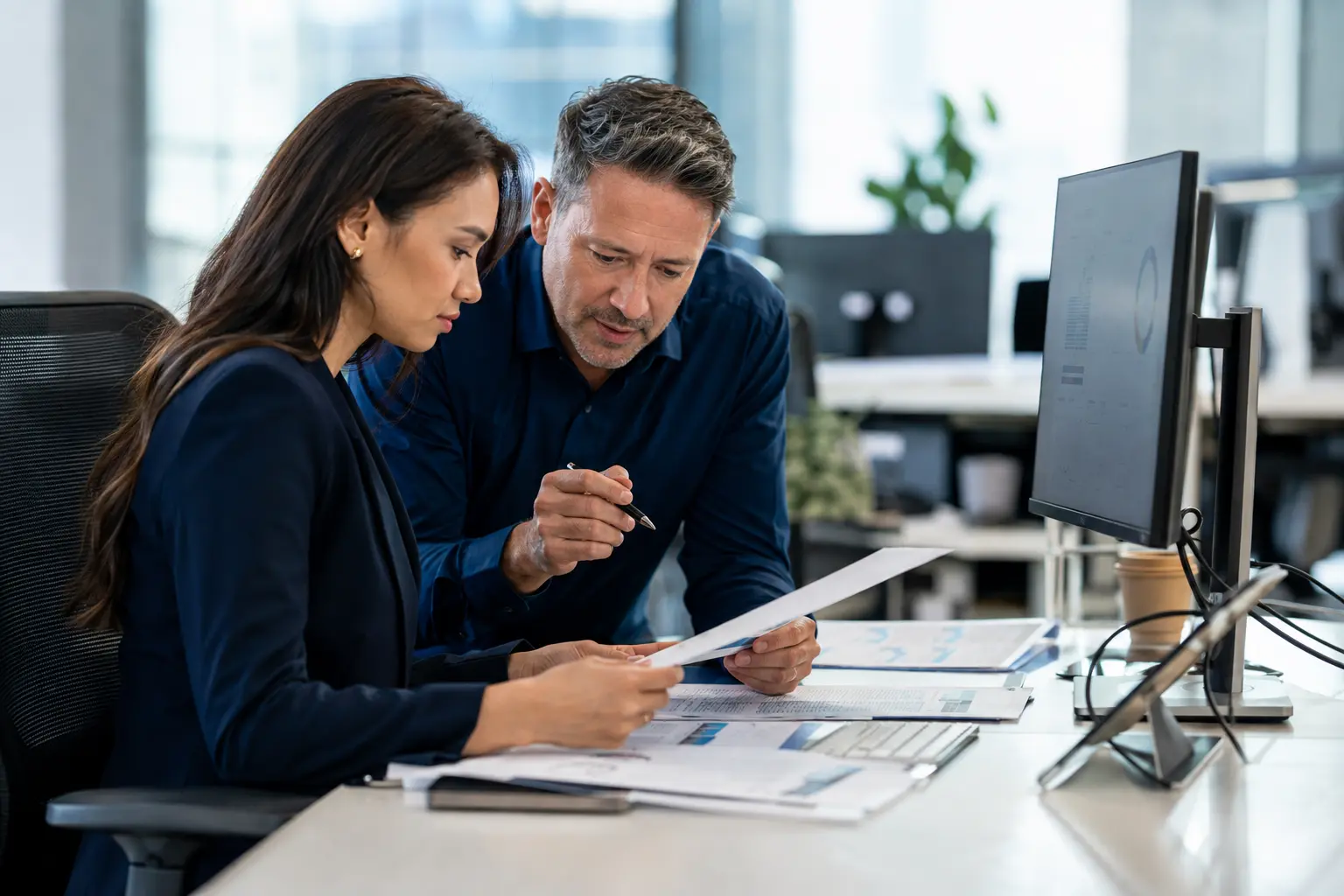 Photorealistic business concept for NetSuite ERP: finance, inventory & operations together.