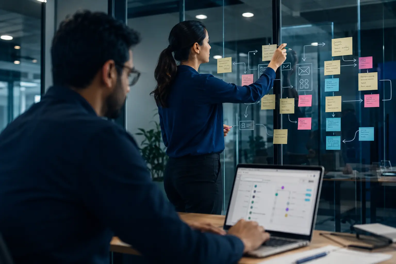 Photorealistic business concept for Marketing workflows: consent-aware customer journeys.