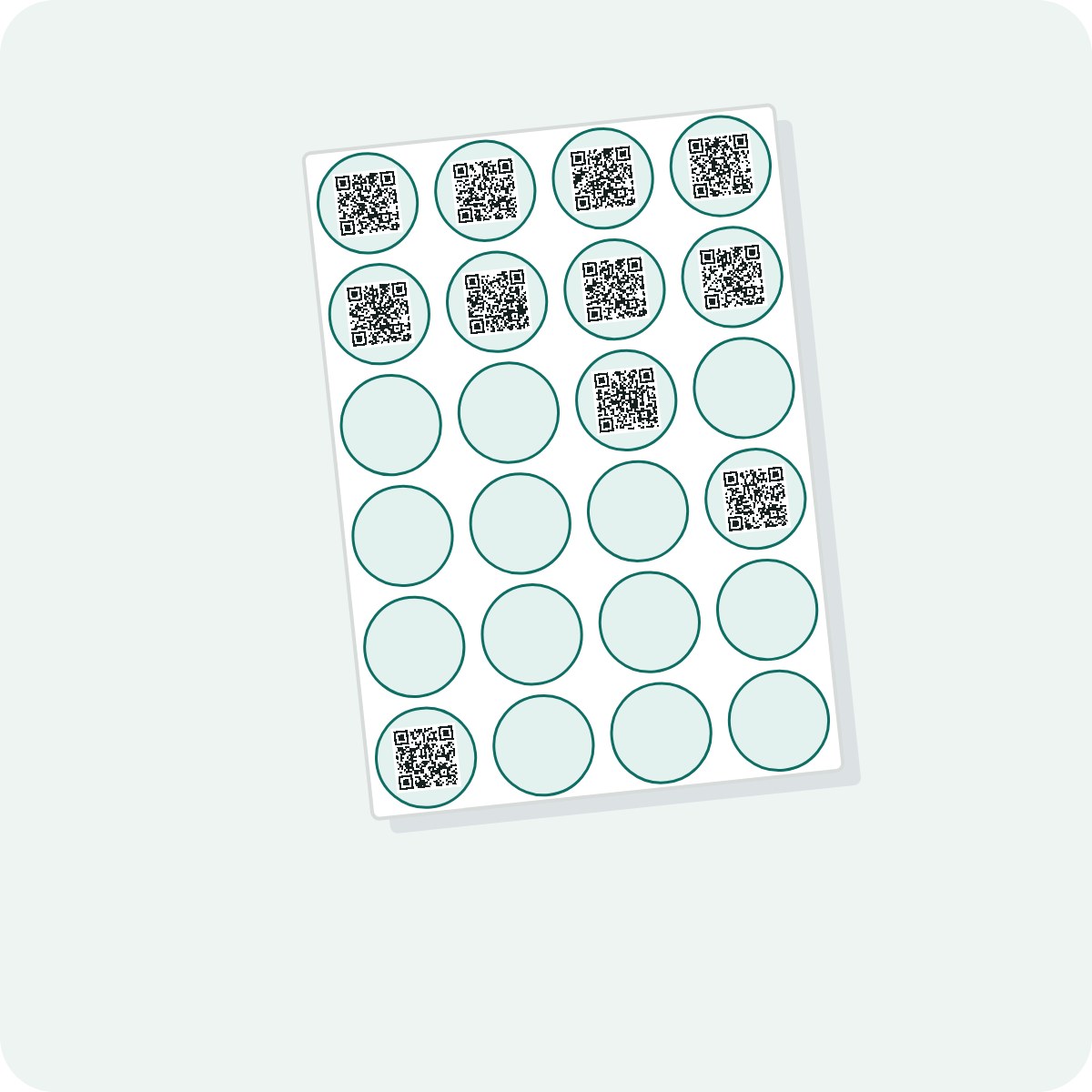 A4 QR sticker sheets